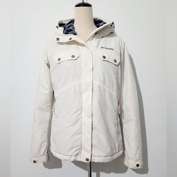 Columbia Womens Insulated Hooded Ski Jacket Waterproof Outdoor Hiking Coat LARGE - Picture 2 of 11